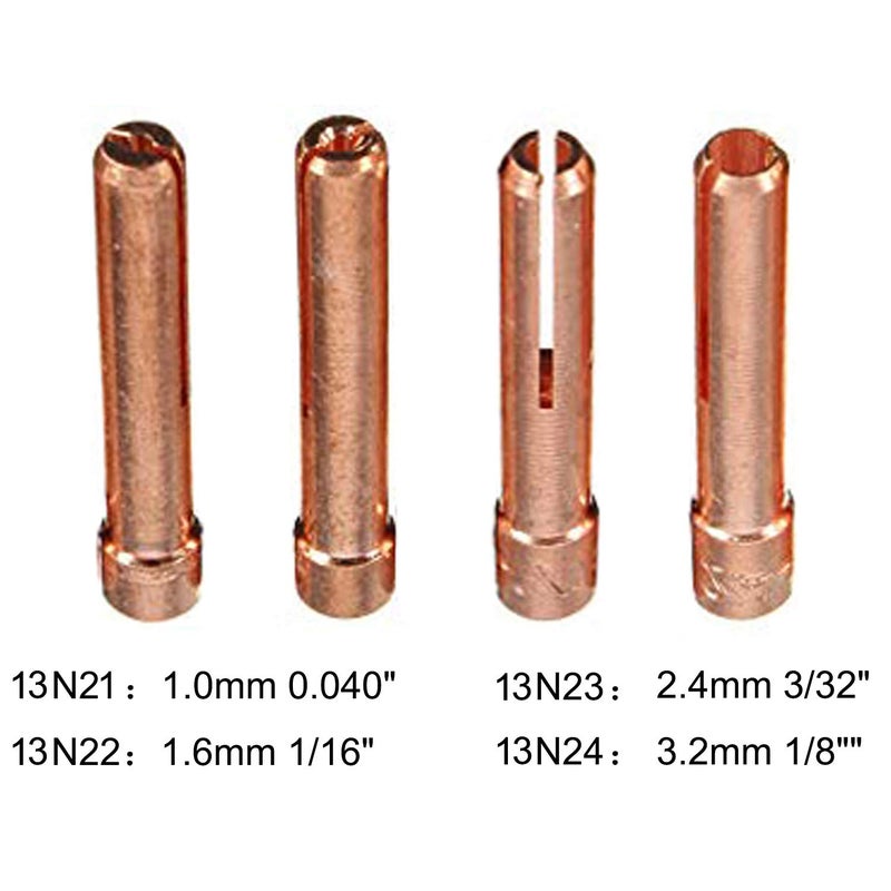 Zinger 37pcs TIG Welding Torch Gas Lens Kit Accessories for DB SR WP 9 20 25 Tig Welding Torch,with #10 Cup+Alumina Nozzle+Collet+Gas Lens Collets Body +Cup Gasket etc - Image 4